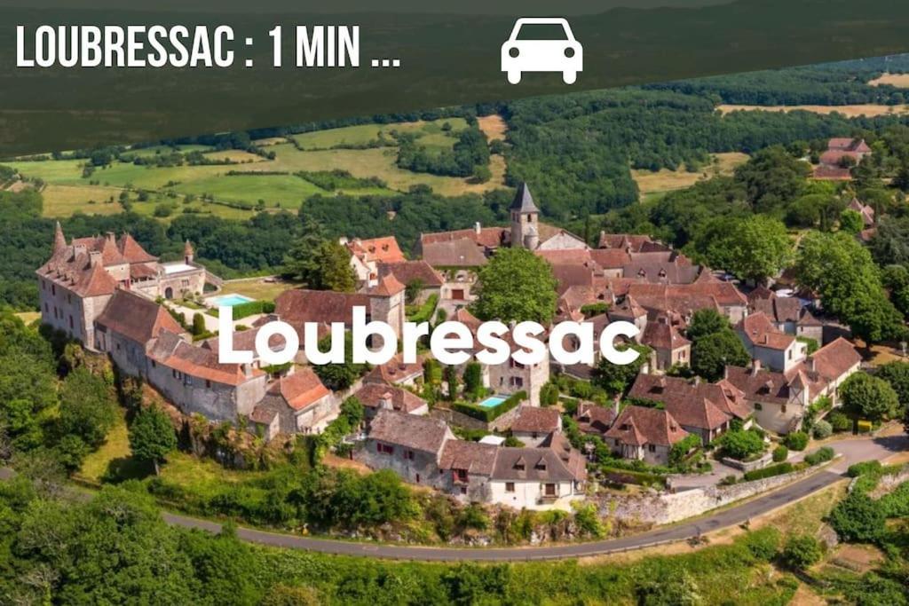 La Sagnarde, Maison En Pierre, Loubressac Eksteriør billede